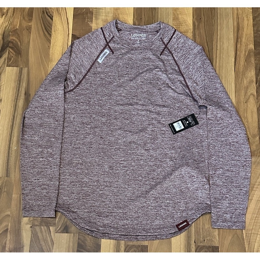 Legends Enzo Long Sleeve Performance Tee Shirt Men's Size Small Red NWT 65$ MSRP